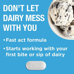 Lactaid Fast Act Lactose Intolerance Relief Caplets with Lactase Enzyme to Prevent Gas, Bloating & Diarrhea Due to Lactose Sensitivity, Ideal for Travel & On-The-Go, 12 Packs of 1-Count