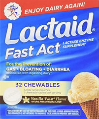 6 Pack Lactaid Fast Act Lactase Enzyme Supplement Vanilla 32 Caplets Each