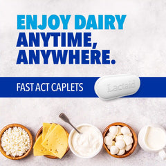 Lactaid Fast Act Caplets for Lactose Intolerance, Lactase Supplements, 96 Count
