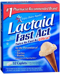 LACTAID Fast Act Caplets 32 Caplets (Pack of 2)