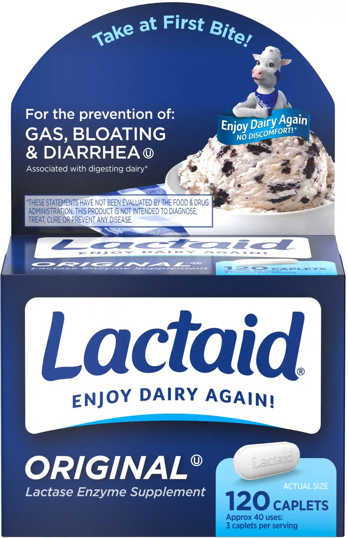 LACTAID Original Caplets 120 ea (Pack of 4)