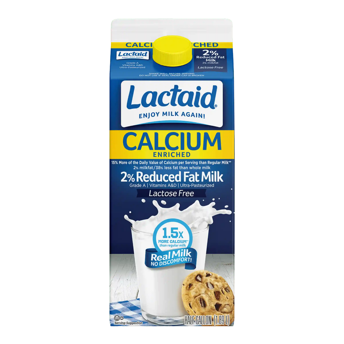 Lactaid 2% Reduced Fat Milk, Calcium Enriched, 64 oz