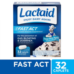 Lactaid Fast Act Lactose Intolerance Caplets, 32 Travel Packs of 1-ct.